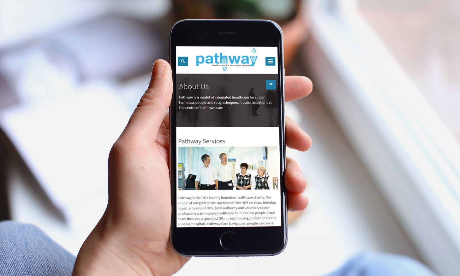 Pathway website on mobile