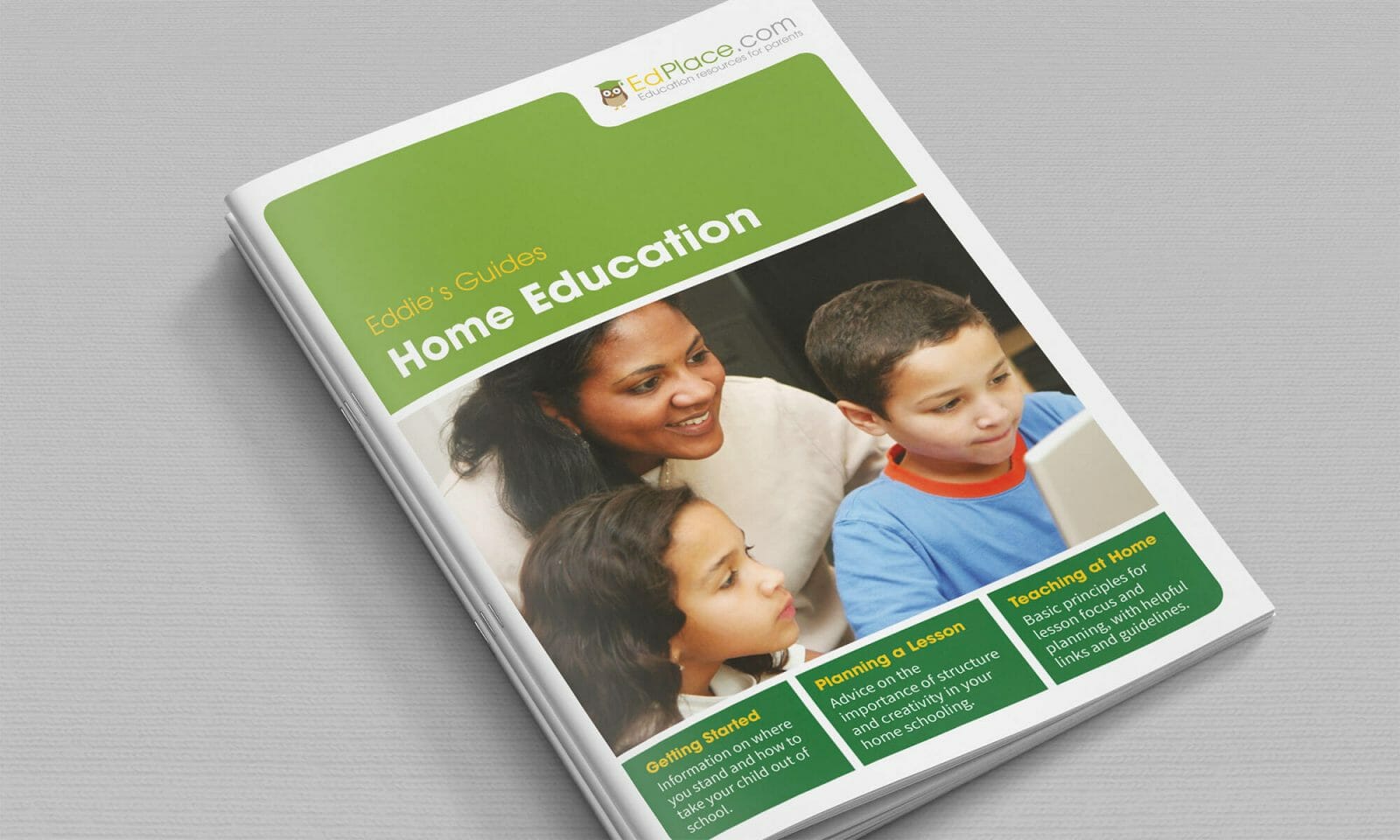 home schooling booklet design - cover