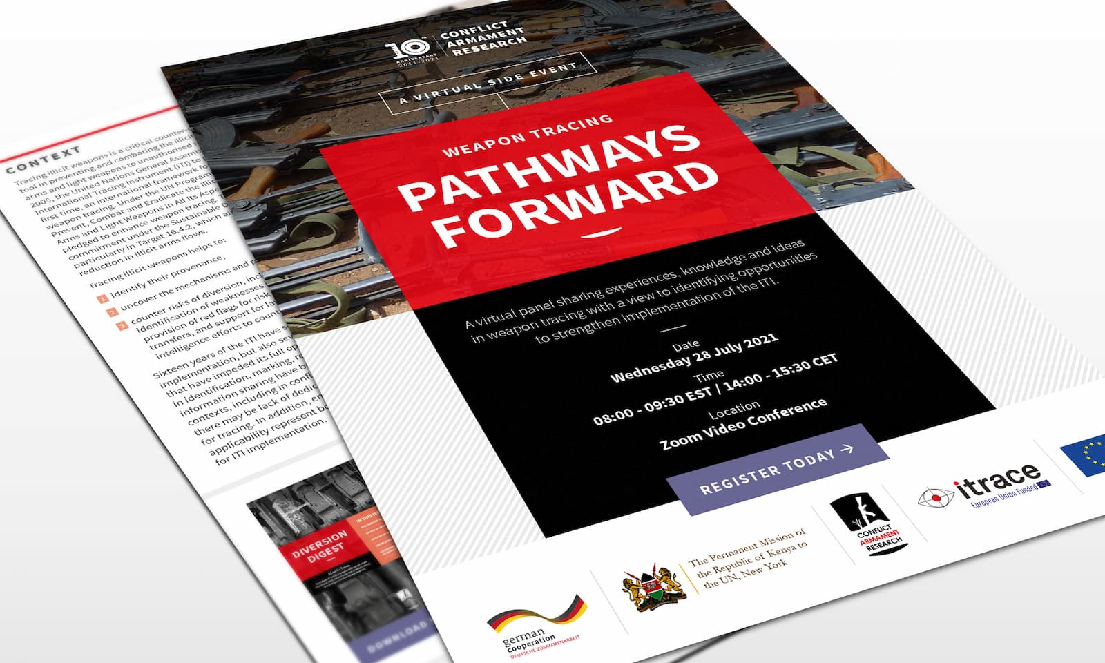Pathways Forward - a weapon tracing conference - front side
